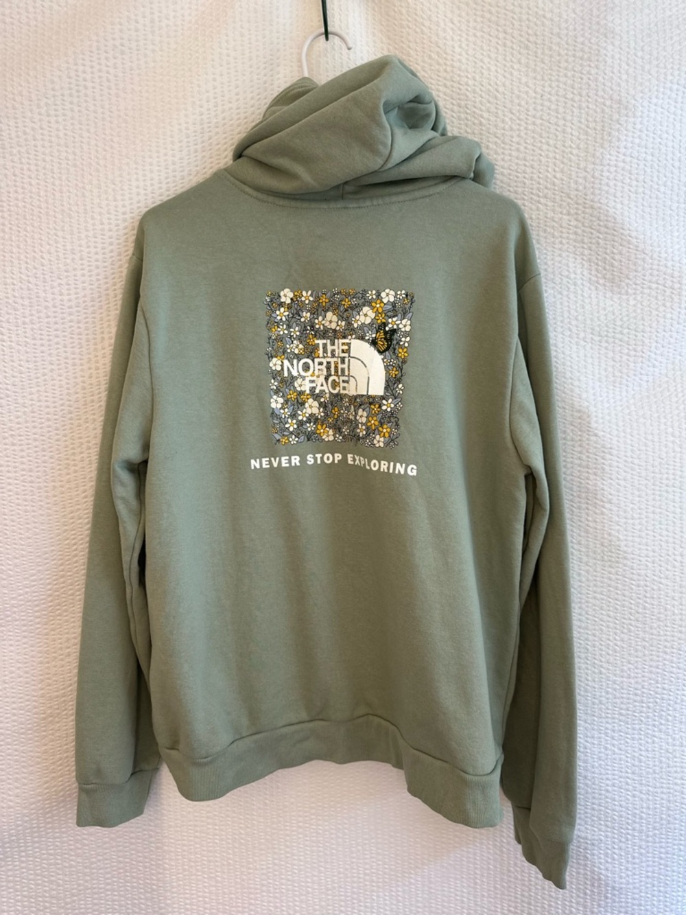 The North Face Women’s Floral Green Pullover Hoodie Sweatshirt Size: Medium